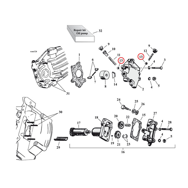 Ball 7/32" diameter oil pump