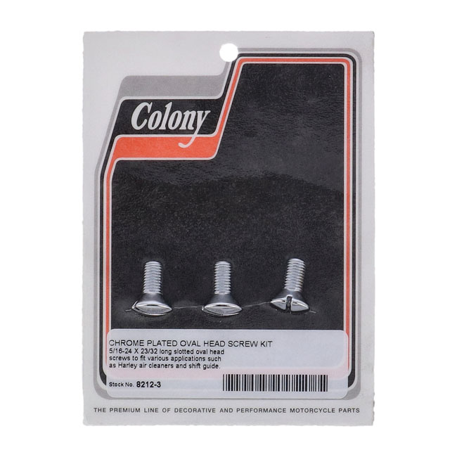 Colony, shifter guide bolt screw kit. Chrome