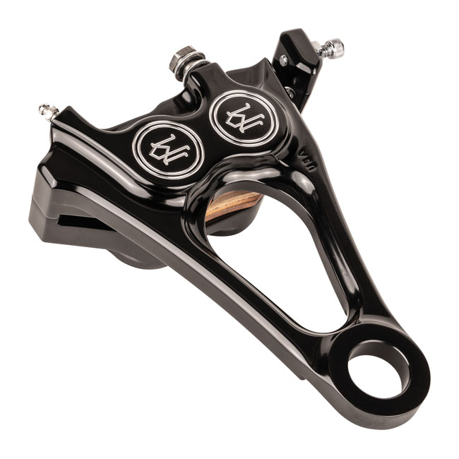 PM, 4-piston one-piece caliper/bracket, rear. Black CC