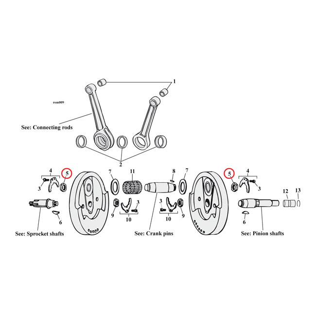 JIMS crankpin nut. 54-E81 XL