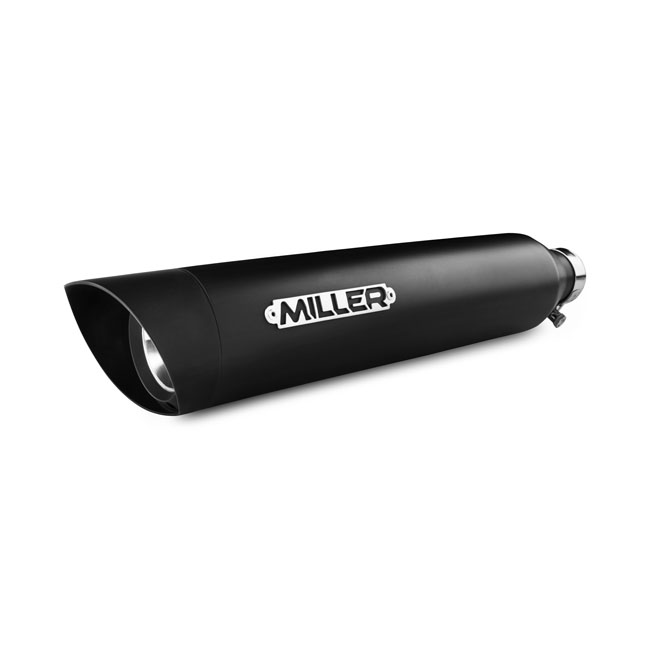 *2 WEEKS EXTRA TRANSIT TIME* Miller, Hunter slip-on mufflers. Euro 3. Matte black