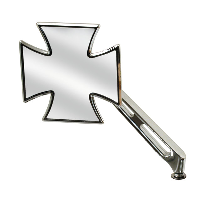 MALTESE CROSS MIRROR, LEFT SLOTTED STEM