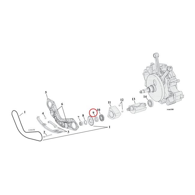 Spacer, balancer sprocket .190"