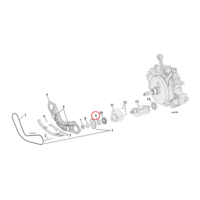 Spacer, balancer sprocket .130"