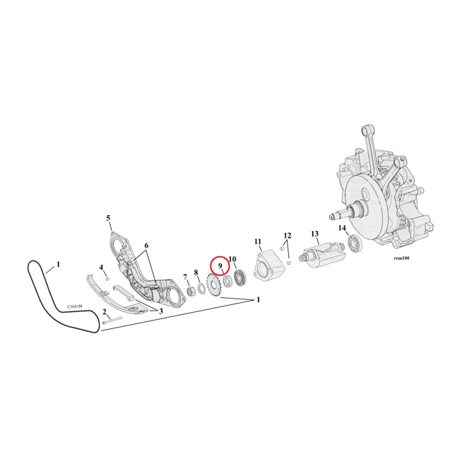 Spacer, balancer sprocket .150"