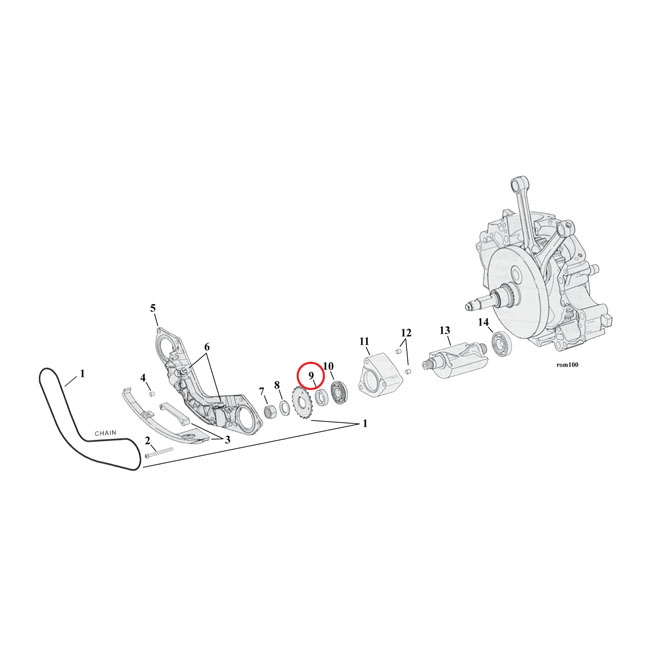 Spacer, balancer sprocket .160"