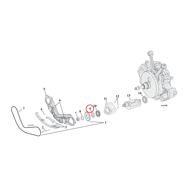 Spacer, balancer sprocket .170"