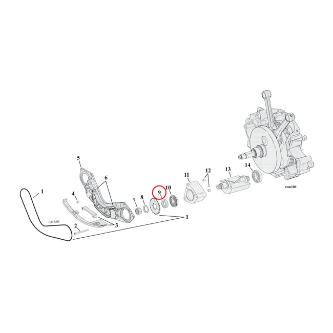 Spacer, balancer sprocket .210"