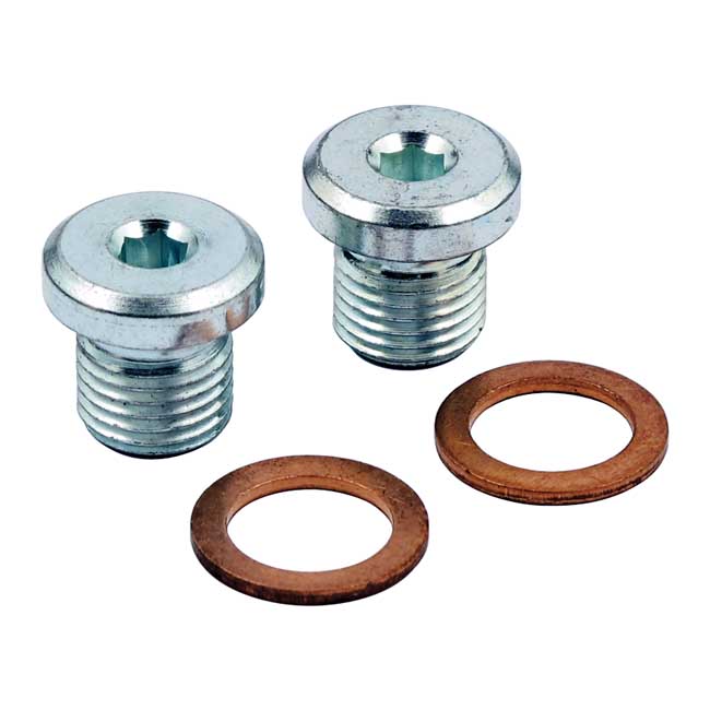 Vance & Hines, 12mm O2 sensor plug set. Zinc.