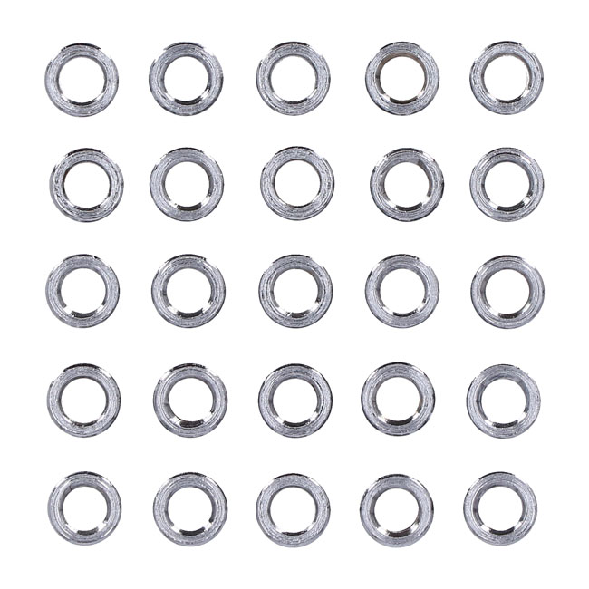 Chrome spacers - 25 pack