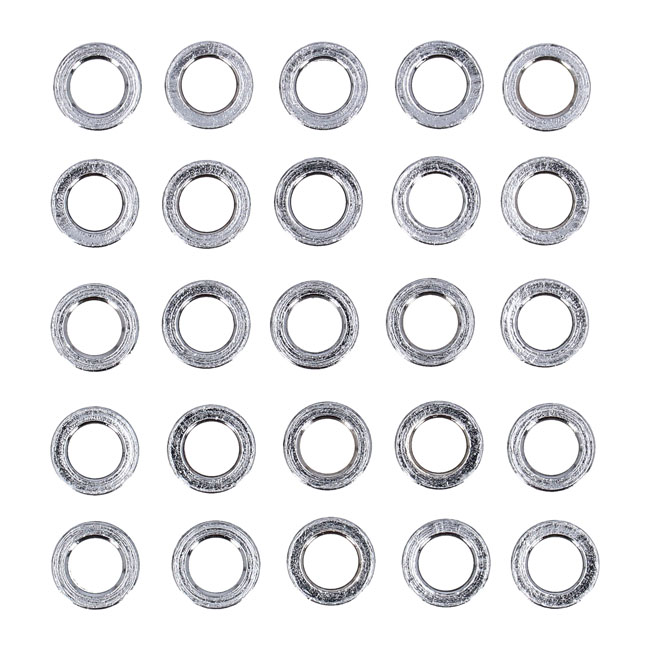 Chrome spacers - 25 pack