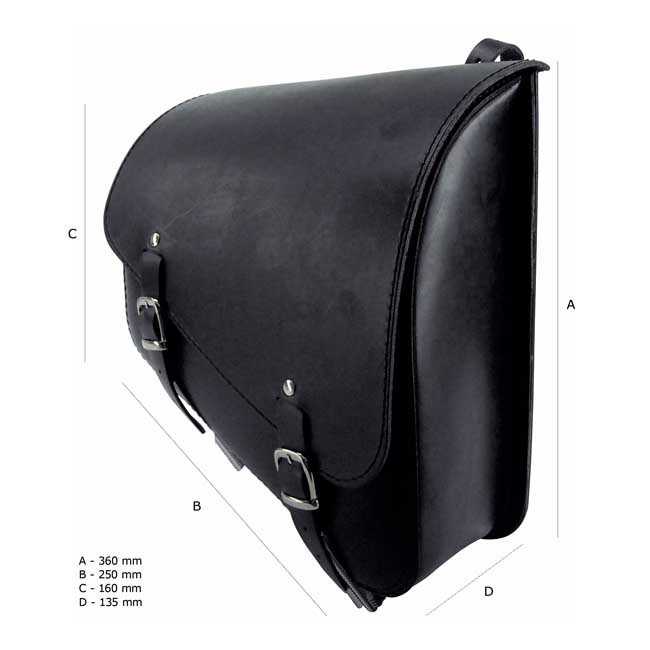 Longride, XL Sportster Frame bag. Smooth, black