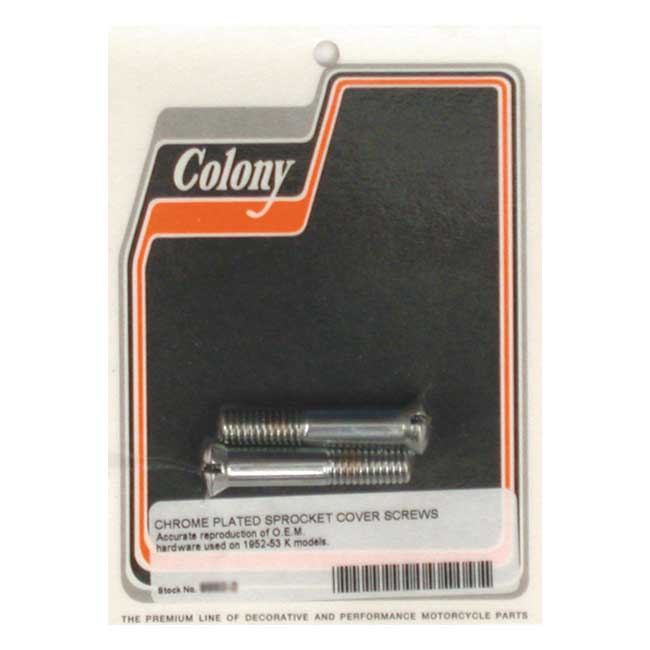 Colony, sprocket cover mount kit. Chrome