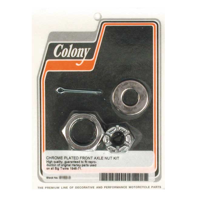 COLONY AXLE NUT KIT. FRONT