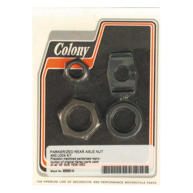 COLONY REAR AXLE NUT & LOCK KIT