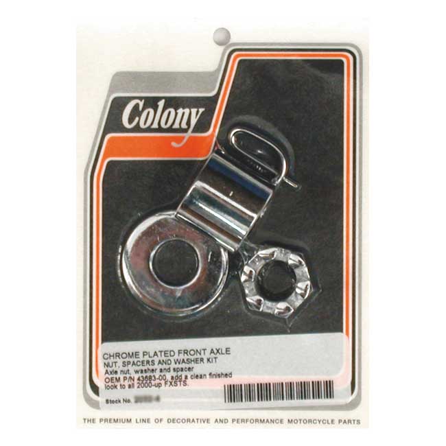 COLONY AXLE SPACER KIT FRONT, SMOOTH