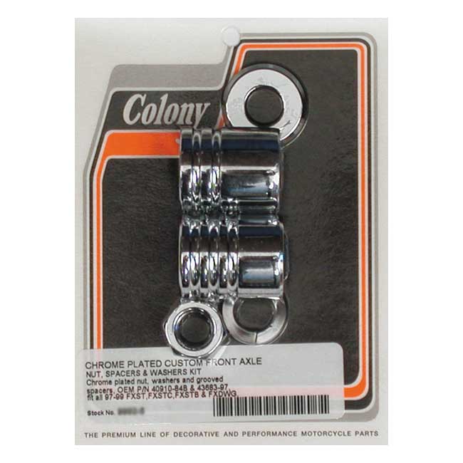 COLONY AXLE SPACER KIT FRONT, GROOVED