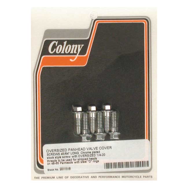 Colony, oversized Panhead rocker cover screw set