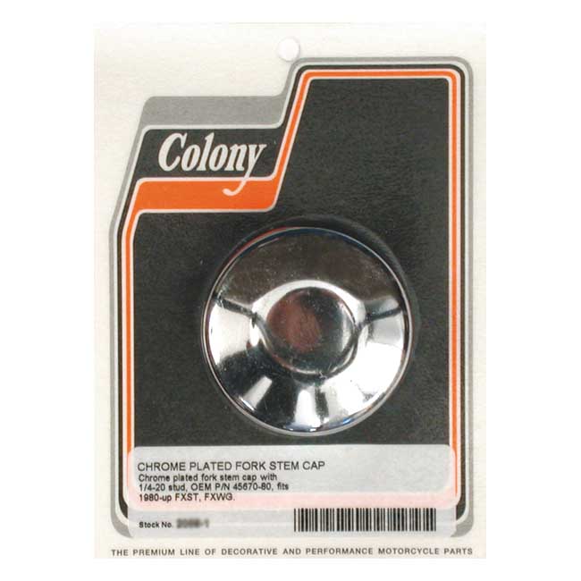 Colony, fork stem bolt cover FL. Chrome