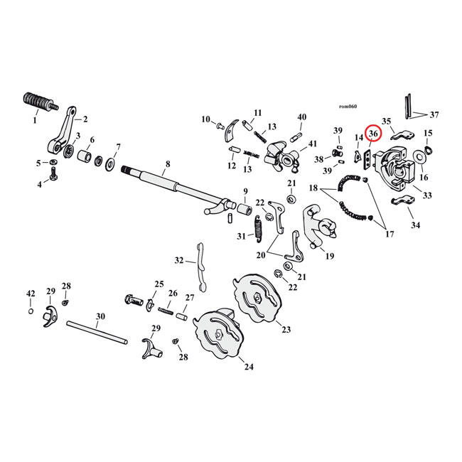 Shim, shifter pawl carrier support .010"