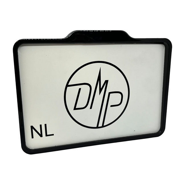 DMP, license plate frame with light 5.0 NL BE. Gloss black