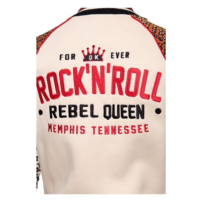 Queen Kerosin Rock N Roll jacket panther print ecru Size XS