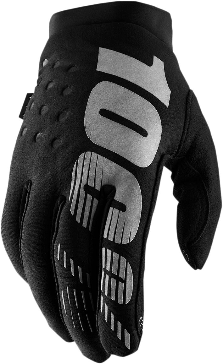 GLOVE YTH BRISK BK/GY LG